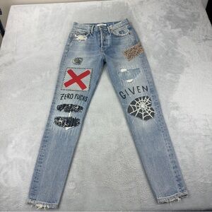 Grlfrnd NWT Women's Size 25 Actual 26x28 Karolina High Rise Skinny Jeans Judas
